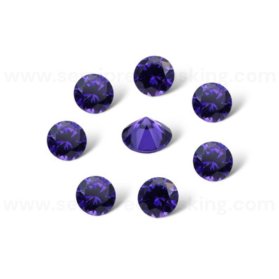 Violet Cubic Zirconia Round 2.75mm Brilliant Diamond Facet Cut AAAA Excellent Quality CZ Loose stone