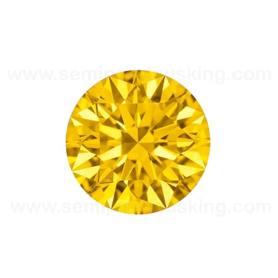 Yellow Cubic Zirconia Round 1.3mm Brilliant Diamond Facet Cut AAAA Excellent Quality CZ Loose stones