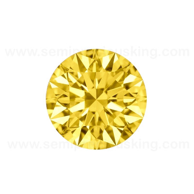 Yellow Cubic Zirconia Round 2.3mm Brilliant Diamond Facet Cut AAAA Excellent Quality CZ Loose stones