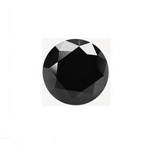 Round Brilliant Cut Natural Black Color Fancy Loose Diamond