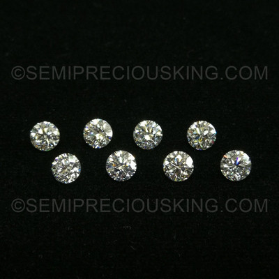 Natural Diamond 8 pc set Round 4.8mm Brilliant Full Cut VS Clarity DEF Color Loose Diamonds