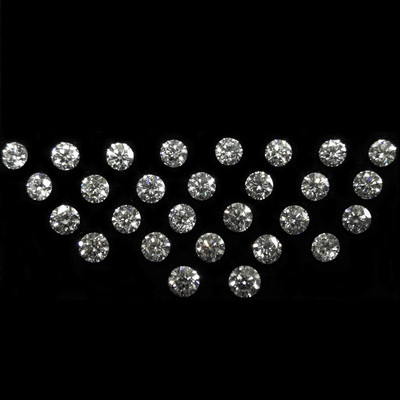 Natural Diamond 40 pc set Round 3.6mm Brilliant Full Cut VS Clarity DEF Color Loose Diamonds