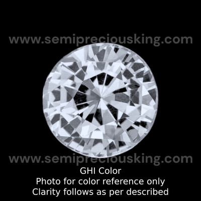 Natural White Sapphire Round 0.95mm Brilliant Cut FL VVS VS SI1 SI I PK Clarity Loose Gemstone at Semipreciousking