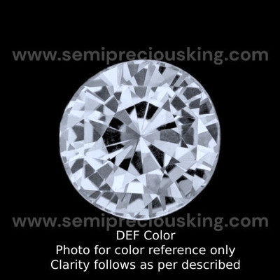 Natural White Sapphire Round 2.25 mm Brilliant Cut FL VVS VS SI1 SI I PK Clarity Loose Gemstone