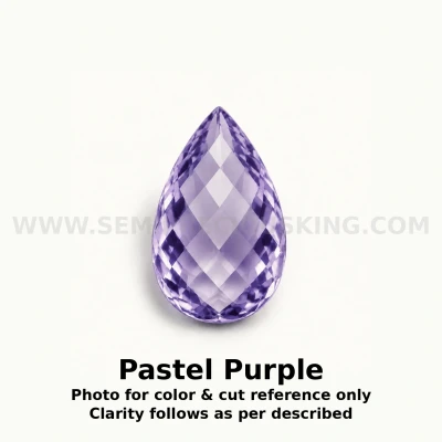 Amethyst Africa Natural Loose Gemstone 8x5mm Pear Briolette Cut FL VVS VS SI1 SI I PK Clarity February Birthstone | Jewelry Stones
