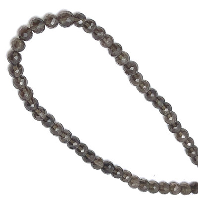 Natural Smoky Quartz | Briolette Facet Cut | Ball Shape | Gemstone Beads | VVS Clarity | 6mm | Mocha Brown Color | 48 Pcs 56 Carats | 10 Inch | Jewelry Making | June Birthstone
