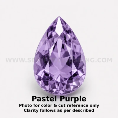 Amethyst Africa Natural Loose Gemstone 10x7mm Pear Flower Facet Cut FL VVS VS SI1 SI I PK Clarity February Birthstone | Jewelry Stones