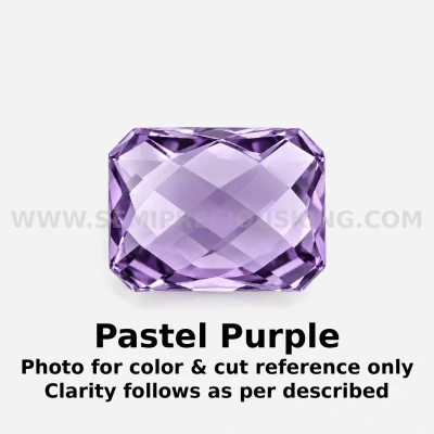 Amethyst Africa Natural Loose Gemstone 7x5mm Octagon Briolette Cut FL VVS VS SI1 SI I PK Clarity February Birthstone | Jewelry Stones