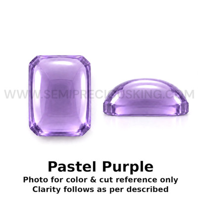 Amethyst Africa Natural Loose Gemstone 7x5mm Octagon Cabochon Cut FL VVS VS SI1 SI I PK Clarity February Birthstone | Jewelry Stones