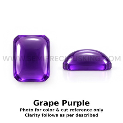 Amethyst Africa Natural Loose Gemstone 10x8mm Octagon Cabochon Cut FL VVS VS SI1 SI I PK Clarity February Birthstone | Jewelry Stones