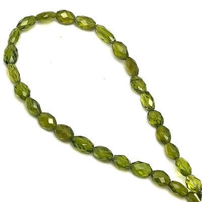 Natural Vasonite Gemstone Oval Briolette Cut 6x5,7x5mm VVS Clarity Green Olive Drilled Stone