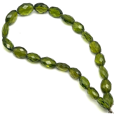 Vasonite Natural Gemstone Oval Briolette Facet Cut 9x6mm VVS Clarity Green Olive Drilled Stone