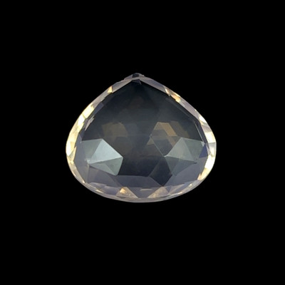 Rose Quartz Single Piece Heart Briolette Facet Cut 26x25mm Baby Rose Pink Drilled Gemstone for Healing Metaphysical Power