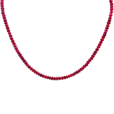 Natural Ruby Rondelle 4.50mm Facet Bead Cut Precious Necklace Jewelry