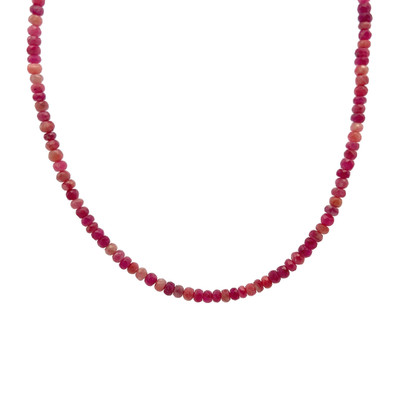 Natural Ruby Rondelle Facet Cut Beads Precious Gems Necklace