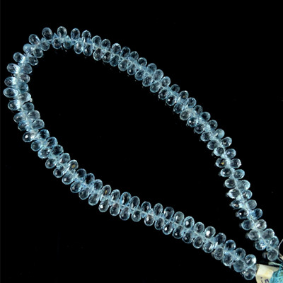 Topaz Natural Drop Briolette Cut Top Sky Blue Topaz Color 5x3mm Exceptional Quality Drilled Loose Gemstone