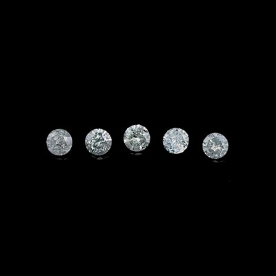 Diamonds Natural 5 pcs Round 2.60mm Brilliant Full Cut SI-I Clarity GHI Color Loose Diamant for Setting in Rings & Earrings