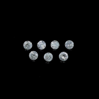 Diamonds Natural 7 pcs Round 2.70mm Brilliant Full Cut SI-I Clarity GHI Color Loose Diamant for Setting in Rings & Earrings