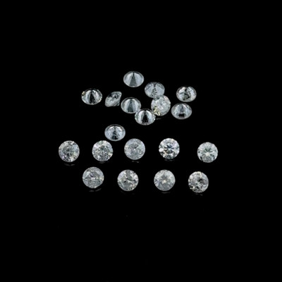 Diamonds Natural 19 pcs Round 2.40mm Brilliant Full Cut SI-I Clarity GHI Color Loose Diamant for Setting in Rings & Earrings
