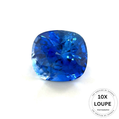 Blue Sapphire Natural Certified Facet Cut Cushion VVS Clarity Royal Blue Color Birthstone Gemstone