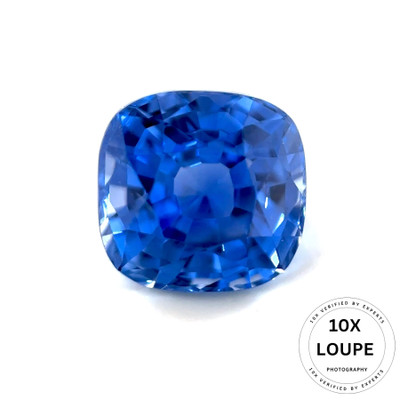 Blue Sapphire Natural Cushion Facet Cut VVS Clarity Royal Blue Color Loose September Birthstone Gemstone