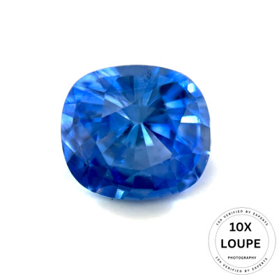 Natural Blue Sapphire Cushion Step Cut VVS Clarity Royal Blue Color Loose September Birthstone Gemstone