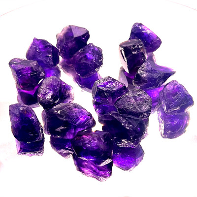 Amethyst Natural Rough 359 Carat 15 Pieces Set Royal Purple color Premium AAAAA Quality Gemstone Birthstone Rocks
