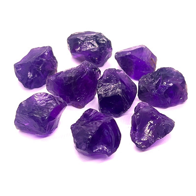 Amethyst Natural Rough 281 Carat 9 Pieces Royal Purple Color Premium AAAAA Quality Gemstone Uncut Raw Rocks