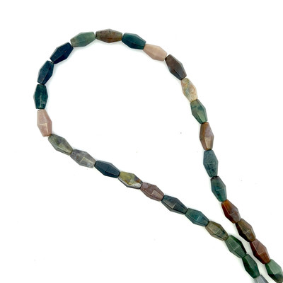 Jasper Semiprecious 13.5x6.5 mm Fancy Plain Cut Multi Color Loose Gemstone Beads