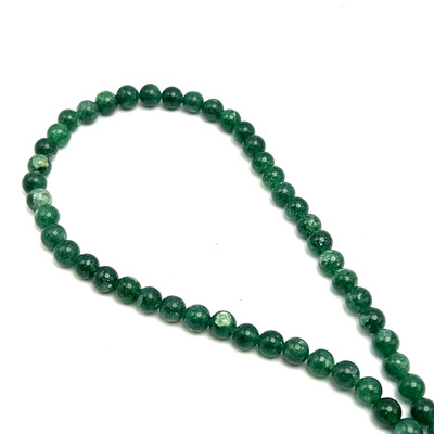 Jade Semiprecious 6 mm Ball Plain Cut SI Clarity Hunter Green Color Loose Gemstone