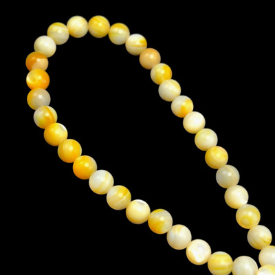 Mother of Pearl Ball Shape 9mm Smooth Plain Beads | Organic Pearly Luster | June Birthstone Jewelry Making