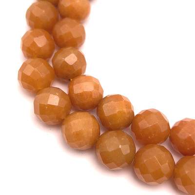Jade Semiprecious 14 mm Ball Facet Cut SI Clarity Honey Color Loose Gemstone