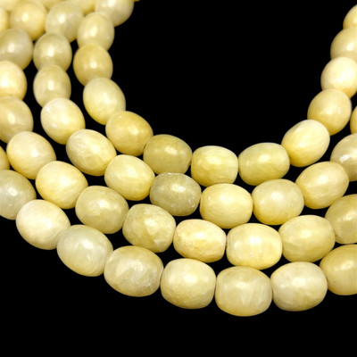 Jade Semiprecious 13.5x12 mm Balloon Plain Cut SI Clarity Light Yellow Color Loose Gemstone