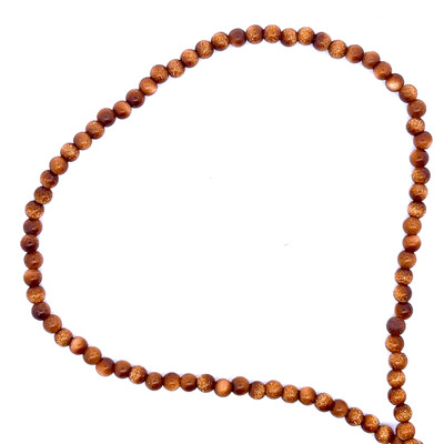 Sunstone Natural Gemstone 4mm Ball Plain Cut VS Clarity Cinnamon Color Beads Strand