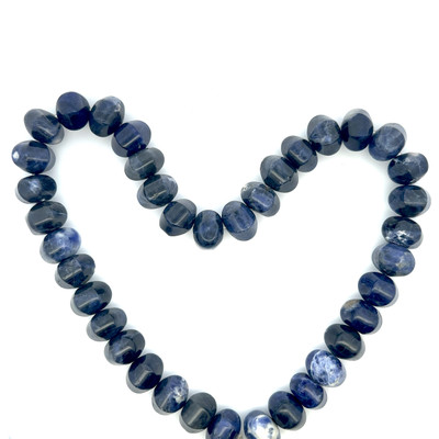 Sodalite Gemstone 13x10mm Pumpkin Plain Cut VS Clarity Blue Color Beads Strand