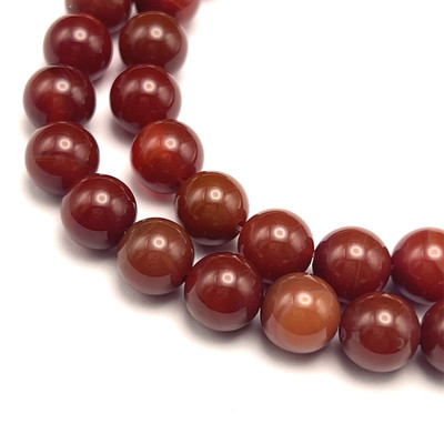 Carnelian Natural Gemstone 8mm Ball Plain Cut VS Clarity Honey Color Beads Strand