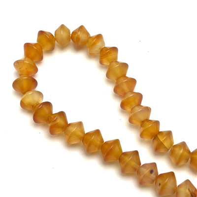 Carnelian Natural Gemstone 10x8mm Fancy Plain VS Clarity Light Orange Color Beads Strand