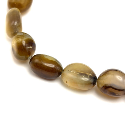 Chalcedony Gemstone 12x10-23x18mm Tumble Plain Cut VS Clarity Multi Color Beads Strand