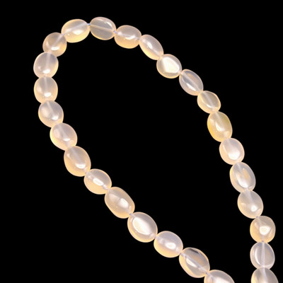 Natural Chalcedony Mani 8x6-14x6mm Plain Smooth Drilled Beads | VS Clarity | 14 inch Loose Strand Jewelry Making