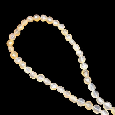 Natural Chalcedony Round 8x7mm Briolette Drilled Beads | VS Clarity | 16 inch Loose Strand Jewelry Making