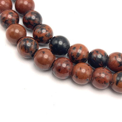 Obsidian Gemstone 7.70mm Ball Plain Cut VS Clarity Penny Color Beads Strand
