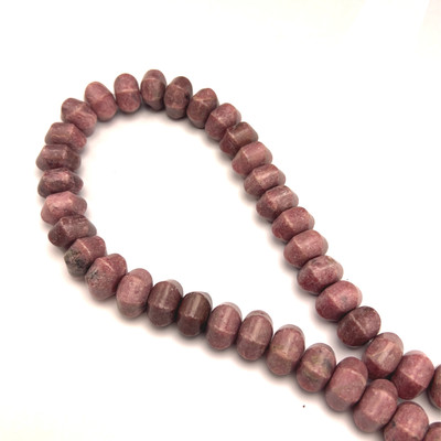 Rhodonite Gemstone Pumpkin Shape Plain Smooth Beads | 15x10mm Dusty Pink VS Clarity | Loose Bead Strand Jewelry Making