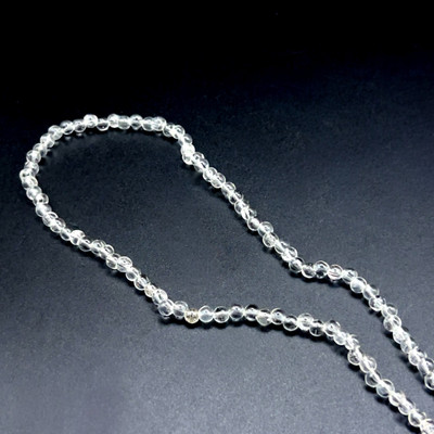 Crystal Ball 4mm Plain Smooth Drilled Beads | Master Healer Crystal | VS Clarity 15 Inch Loose Bead Strand Jewelry Making