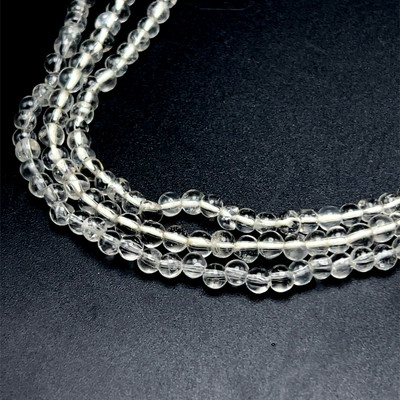 Crystal Beads 4mm Ball Plain Cut VS Clarity Jewelry Making Strand