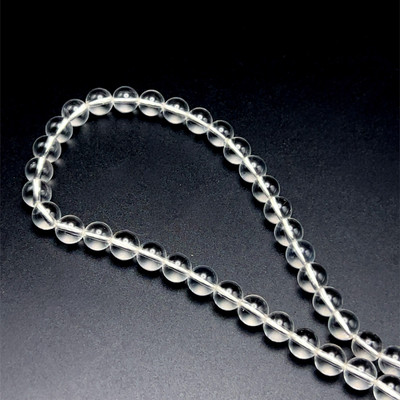 Crystal Ball 8mm Plain Smooth Drilled Beads | Master Healer Crystal | VS Clarity 15.5 Inch Loose Bead Strand Jewelry Making