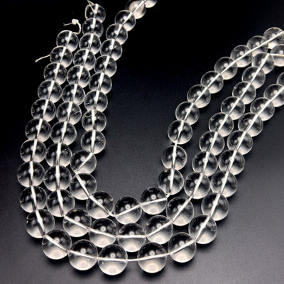 Crystal Beads 16mm Ball Plain Cut VS Clarity Jewelry Making Strand