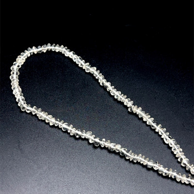 Crystal Rondelle 5mm Plain Smooth Drilled Beads | Master Healer Crystal | VS Clarity 14 Inch Loose Bead Strand Jewelry Making