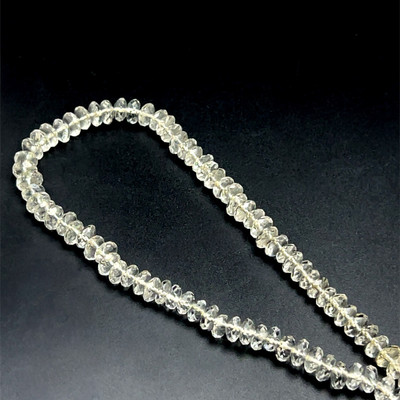 Crystal Rondelle 8mm Facetaed Drilled Beads | Master Healer Crystal VS Clarity | 15.5 Inch Loose Bead Strand Jewelry Making
