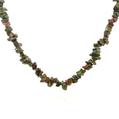 Natural Unakite Gemstone Chips 9x6mm Plain Smooth Cut Beads | VS Clarity Greenish Color | DIY Bracelet Beads