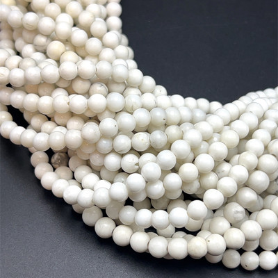 Howlite Beads Strand 6.00 mm Ball Plain Cut VS Clarity White Color Birthstone Jewelry Making